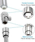 Shower Regulator Valve, APLusee Brass Shower Head Shut Off Control Valve, Water Flow Restrictor with On Off Switch, Chrome