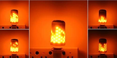LED Flame Effect Fire E26 Light Bulbs,Creative with Flickering Emulation Lamps,Simulated Nature Fire in Antique Lantern Atmosphere for Holiday Hotel/ Bars/ Home Decoration Restaurants(2 pack)
