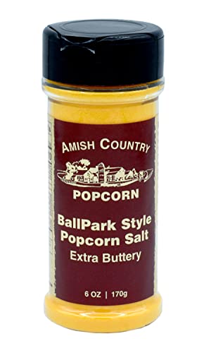 Amish Country Popcorn | Oil and Seasoning Variety Pack | Canola Oil - 16 oz and Ballpark ButterSalt Popcorn Salt - 6 oz