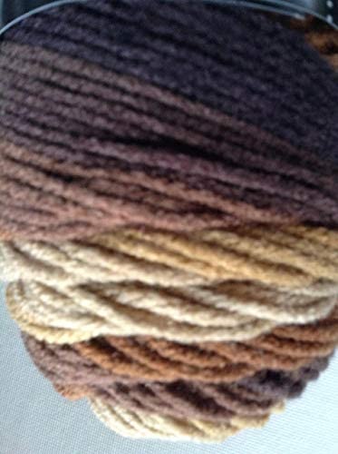 RED HEART Super Saver yarn, Latte Stripe