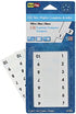 Redi-Tag Pre-Printed 1-10 Index Tabs, Permanent Adhesive, 7/16" x 1", 104 Tabs Per Pack, White with Black Print, 1-Pack (31001)