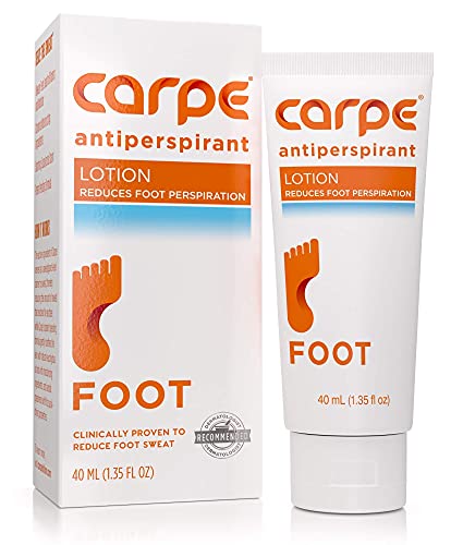 Carpe Antiperspirant Hand and Foot Lotion Package Deal (1 Hand and 1 Foot Tube - Save 17%), Stop Sweaty Hands and Sweaty, Smelly Feet, Dermatologist-Recommended, Most-Popular