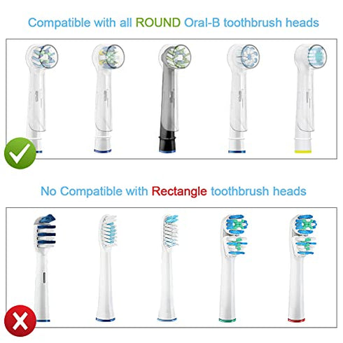 6 Pack Cover for Protecting Oral-B Replacement Brush Heads Electric Toothbrush | Convenient for Travel and More Sanitary to Keep Germs Dust Away for Better Health by HSYTEK