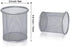 Qualsen Pen Holder for Desk 4 Pack, Mesh Desk Organizer Pencil Holder for Desk, Mesh Pen Holders Office Pen Organizer Silver, 4 Pack