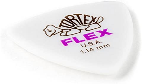 Jim Dunlop Dunlop Tortex Flex Triangle 1.14mm Purple Guitar Pick-6 Pack (456P1.14)