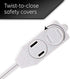 GE 42803 3 Outlet Extension Cord with On/Off Switch Perfect for Lamps, Holiday and Christmas Lights, 9 ft, White