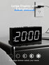 Digital Alarm Clock with USB Charger for Bedroom, 7" Large Display Bedside Clock with Battery Backup, Dual Alarm, Dimming Mode, Loud Alarm Clock for Heavy Sleeper, Bedroom Living Room Office Decor
