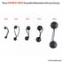 12 Pcs Hair Ties 25mm Ball Bubble Ponytail Holders Colorful Glitter Galactic Elastic Accessories for Kids Children Girls Women All Ages (Black)