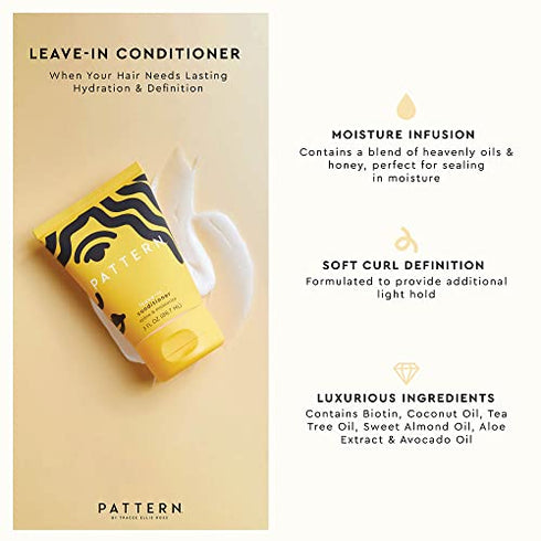 PATTERN Beauty Leave In Conditioner for Curlies, Coilies & Tight Textures, 3 Fl Oz
