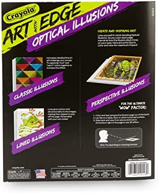 Crayola Optical Illusions Coloring Book, 40 Coloring Pages, Gift