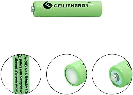 GEILIENERGY Solar Light Batteries AAA Triple A NIMH 600mAh 1.2V Rechargeable for Garden Lights Remotes Mice(20PCS)