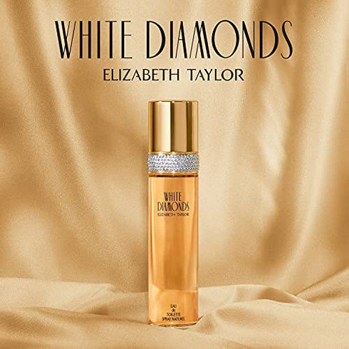Body Powder for Women by Elizabeth Taylor, Fragrance with Body Puff, White Diamonds, 2.6 Oz