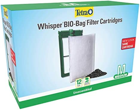 Tetra Whisper Bio-Bag Filter Cartridges For Aquariums - Unassembled Medium (Pack of 12)