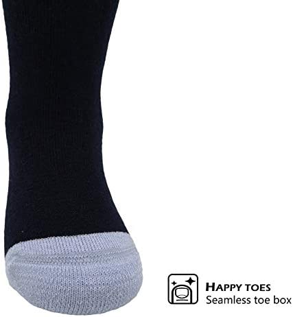 2 Pairs Toddlers Merino Wool Winter Snow Socks Over-the-Calf Kids Boy Girl Ski Snowboard Socks