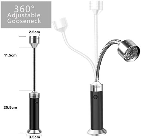 FBve Barbecue Grill Light, 2 Pack Magnetic Base Ultra-Bright LED Grill Lights, 360 Degree Flexible Gooseneck, Weather Resistant