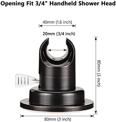 BOPai ORB Suction Shower Head Holder, Relocatable Handheld Showerhead Holder, Oil Rubbed Bronze