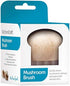 Kitchen Craft Mushroom Cleaning Brush with Rubber Wood Handle and Soft Bristles