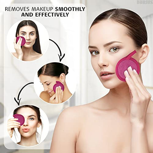 Makeup Remover Cloth Exfoliating Face Scrub - 3Pcs Microfiber Cloth Facial Blackhead Remover Reusable Eye Makeup Remover Pads Face Cleansing Wipes for Women, Men - Exfoliating Washcloth Acne Wipes