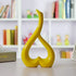YINUOYOUJIA-Ceramic Art Vase 10"Red, Black, White,Yellow, Green? Ideal Gift for Wedding or Special Occasions for Use in Home Office, Decor, Floor Vases, Spa, Aromatherapy (Yellow)