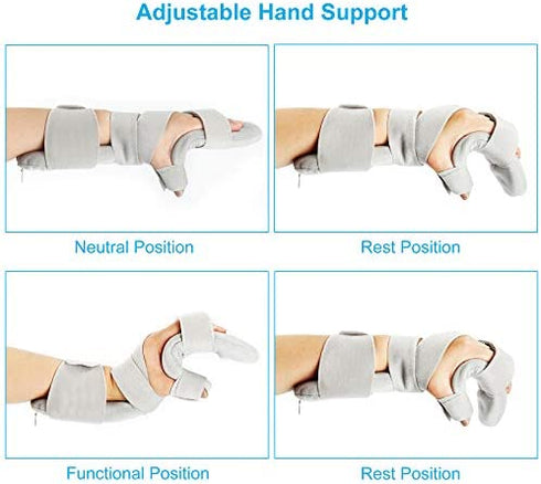 REAQER Stroke Resting Hand Splint Night Immobilizer Muscle Atrophy Rehabilitation For Hand, Wrist And Finger (Left)