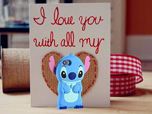 FINDWORLD Cases for iPhone 8/iPhone 7/6S/6 Case,Lilo Stitch Cute 3D Cartoon Unique Soft Silicone Animal Rubber Shockproof Protector Boys Kids Girls Gifts Cover Housing For iPhone 8/7/6S/6/SE 2020 4.7”