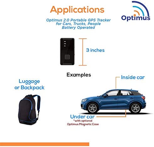GPS Tracker - Optimus 2.0 for Vehicles, Fleets, Assets, People – 4G LTE Real-Time GPS Tracking Device – Instant alerts - Low Cost Subscription Plan
