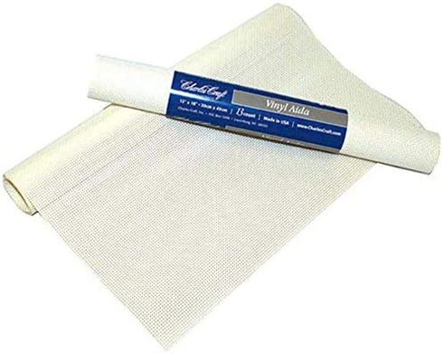 DMC Charles Craft Vinyl Aida 13 Count 12"X18", White