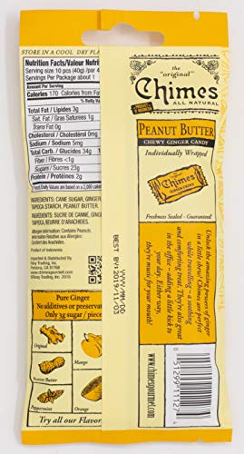 Chimes Peanut Butter Ginger Chews, 1.5 Ounce (Pack of 1)