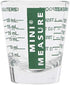 Kolder Mini Measure Heavy Glass, 20-Incremental Measurements Multi-Purpose Liquid and Dry Measuring Shot Glass, Green