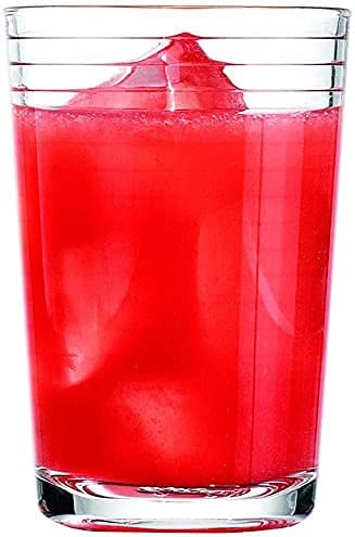 Juice Glasses 7 oz. Set Of 4 Glass Cups By Home Essentials and Beyond Beverage Water Tumblers for Juice, Whiskey, Cocktails, Iced Tea. Dishwasher safe.