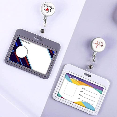 8PCS Nurse Badge Reel Holder Retractable Nursing ID Badge Reels Cute for Nurses Doctor Medical Health Hospital Office Worker Gifts