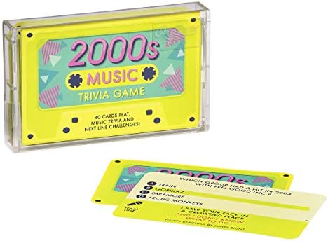 Ridley’s 2000s Music Trivia Card Game – Quiz Game for Adults and Kids – 2+ Players – Includes 40 Cards with Unique Questions – Fun Family Game – Makes a Great Gift