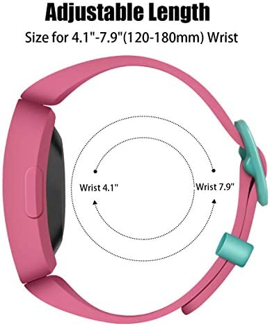 KOLEK Bands Compatible with Fitbit Ace 2 for Kids,Soft Silicone Waterproof Bracelet Accessories Sports Watch Strap Wristbands Replacement for Fitbit Ace 2 Boys Girls,Watermelon