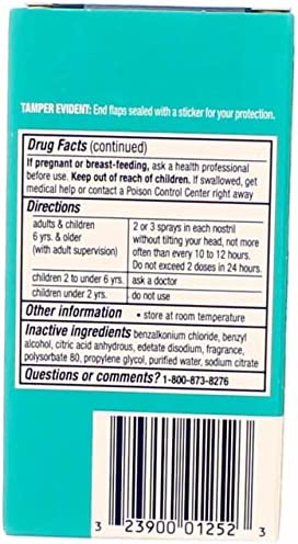 Vicks Sinex Severe Nasal Spray 0.50 oz (Pack of 2)