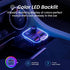 AINOPE 2023 Upgraded Bluetooth FM Transmitter for Car Adapter, Stronger Microphone & Bass Sound Bluetooth Radio Transmitter Car Adapter, Support 42W PD+QC3.0, 7 Colors LED Backlit, Wireless Call