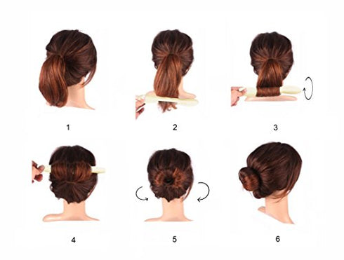 Beaute Galleria 4 Pieces Beige Blonde Magic Hair Bun Maker Foam Sponge Bun Twist Shaper Hair Donuts Chignon Ballet Sock Bun (2 Large and 2 Small)