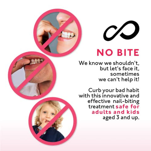 Eternal Nail Biting Treatment - Stop The Bite Nail Polish - Bite Stopper Base & Top Coat with Quick Acting Bitter Formula to Stop Biting Nails, Thumb and Cuticle Sucking for Kids & Adults - 1 Unit
