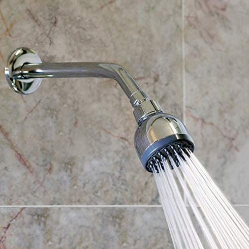 9 Inch Shower Arm with Flange,ABS Chrome Construction,Shower Arm Water Outlet,Universal Extra Long Shower Pipe Extension Extender,Polished Chrome