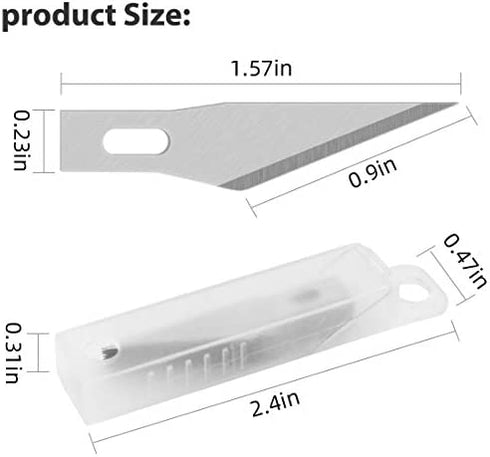 DIYSELF 1 Pcs Craft Knife Hobby Knife with 11 Pcs Stainless Steel Blades Kit, 1pcs Steel 15MM Ruler for Art, Scrapbooking, Stencil(Gold)