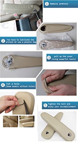 Odyssey Armrest Cover Replacement,Leather Seat Armrest Covers For 2005-2010 Honda Odyssey(Beige)