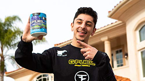 G Fuel Sour Blue Chug Rug Energy Powder Inspired By FaZe Rug – 10.44 oz Tub (40 Servings) – Natural Energy Drink Powder, Energy and Focus Supplement