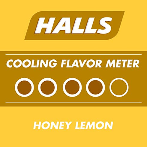 HALLS Relief Honey Lemon Flavor Cough Drops, 1 Bag (30 Total Drops)