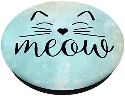 Meow Cute Cat Face Funny Costume Gadget for Cat Lovers PopSockets PopGrip: Swappable Grip for Phones & Tablets