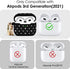 Airpods 3rd Generation Case for Women, Cute Glitter Rhinestone Airpod Gen 3 Cases Hard Cover with Keychain Compatible with Apple Wireless iPod 3rd Charging Case 2021, Black