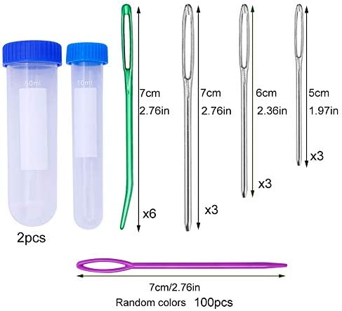 Yarn Needle - Large-Eye Blunt Needles and Bent Tapestry Needle, Plastic Large Eye Sewing Needles, Crafting Knitting Weaving Stringing Needles,Perfect for Finishing Off Crochet Projects