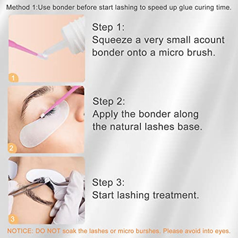 EMEDA Lash Bonder for Eyelash Extensions, Not Glue, Glue Accelerator for Eyelash Extensions, Sealer Adhesive, Speed up Glue Drying Time,Add Glue Elasticity,Lock in Glue Fume(15ml Super Bonder Sealant)