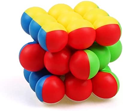 CuberSpeed YJ 3x3 Ball Cube Bead 3x3x3 Stickerless Magic Cube Puzzle