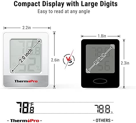 ThermoPro TP49 Digital Indoor Humidity Meter Room Thermometer with Temperature and Humidity Monitor Mini Hygrometer Thermometer