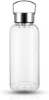 DE.KITCHEN&HIFUN 50 oz Sports Glass Water Bottle with Twist Cap, Clear Borosilicate Glass Water Bottle with Neoprene Sleeve, Large Glass Thermo for Coffee Fruit Vegetable Juice Nut Storage Tank