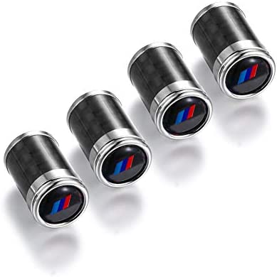 OYADM Carbon Fiber Sports Style Car Tire Wheel Valve stem caps 4-pcs Set